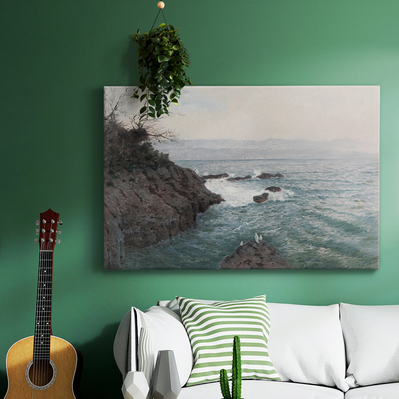 Paysage rétro - DLII, H 33 po x l 49 po x P 1,5 po, Toile tendue