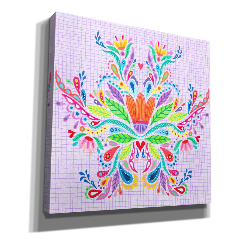 «Exotic Garden Kurbit» par Hello Angel, art mural sur toile, 26 po x 26 po, H 37 po x l 37 po x P 1,5 po