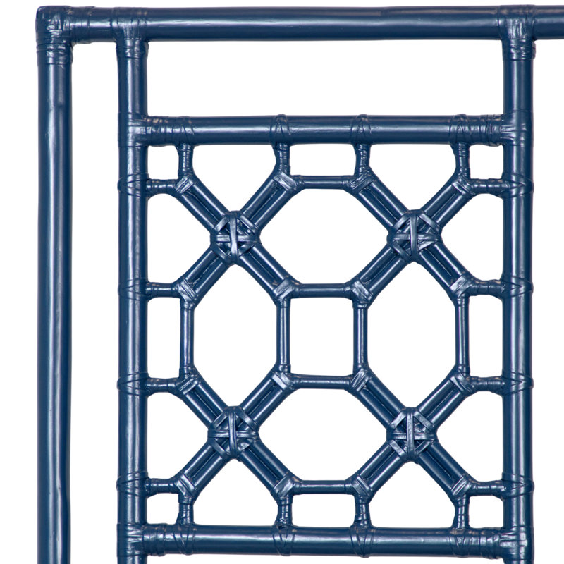 Lattice Back Platform Bed, Queen, Hot Pink