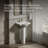 Veer Ceramic Pedestal Bathroom Sink with Overflow-10942335-46044463-19195678