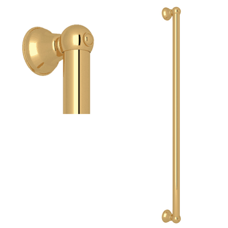 Rohl Shower Grab Bar, Italian Brass, 38.25" W