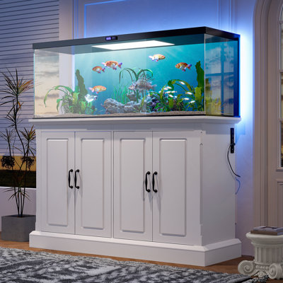 Armoire décorative, armoire de rangement, support d'aquarium avec prise de courant