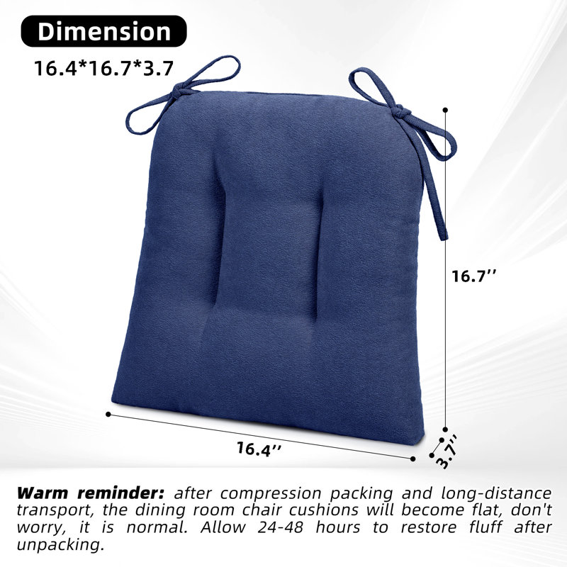 Indoor Dining Chair Cushion (Set Of 6), Navy Blue