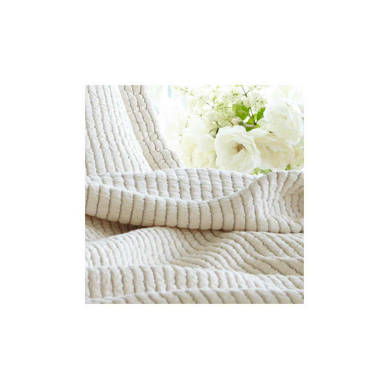 Hudson Stripe Single Coverlet, Twin, Charcoal
