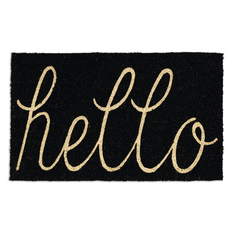 Epes Non-Slip Outdoor Doormat, Black