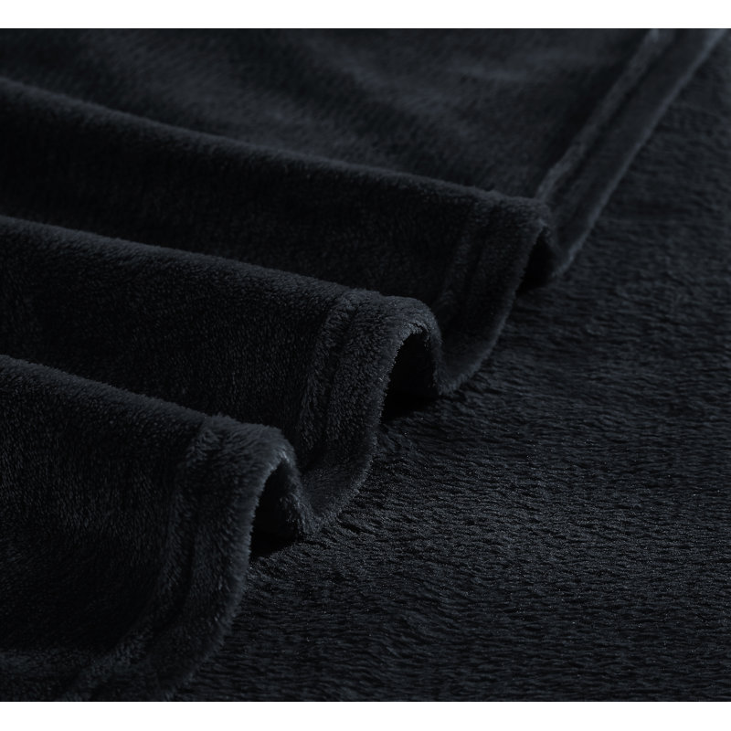 Fleece / Microfiber Machine Woven Sheet Set, Cal.King Sheet Set + Fitted Sheet + 2 Pillowcases, Black