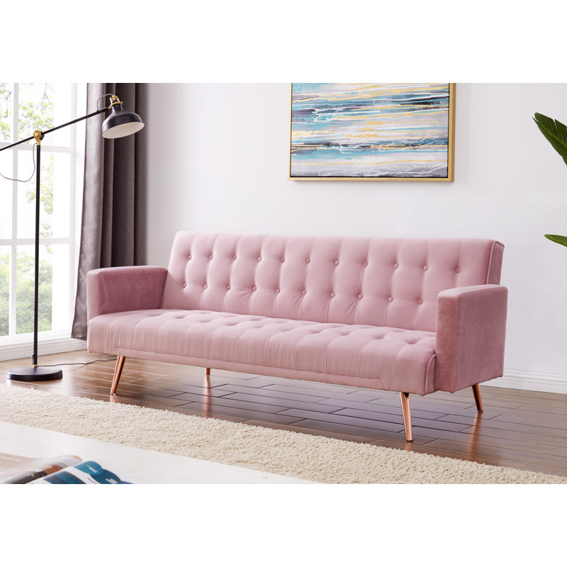 Kangley 3 Seater Sleeper, Rose Gold, Pink