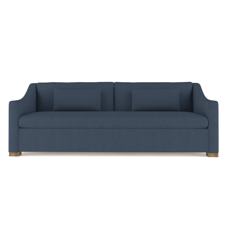 Canapé Crosby, H 32,5 po x l 84 po x P 43 po, Patiné, Lin à tissage carré jacinthe