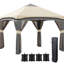 Auvent portatif 10 pi avec filet - extérieur, réglable en hauteur, transport facile, tente beige pour filet de jardin, portatif,