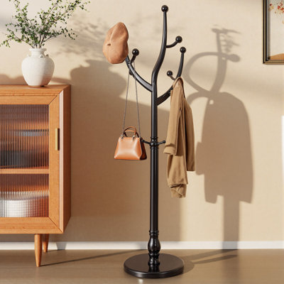 Ameeta 8-Hook Solid Wood Coat Rack