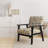 Minimalist Forest Animal Pattern - Upholstered Casual Accent Arm Chair-1443751191-1443751186