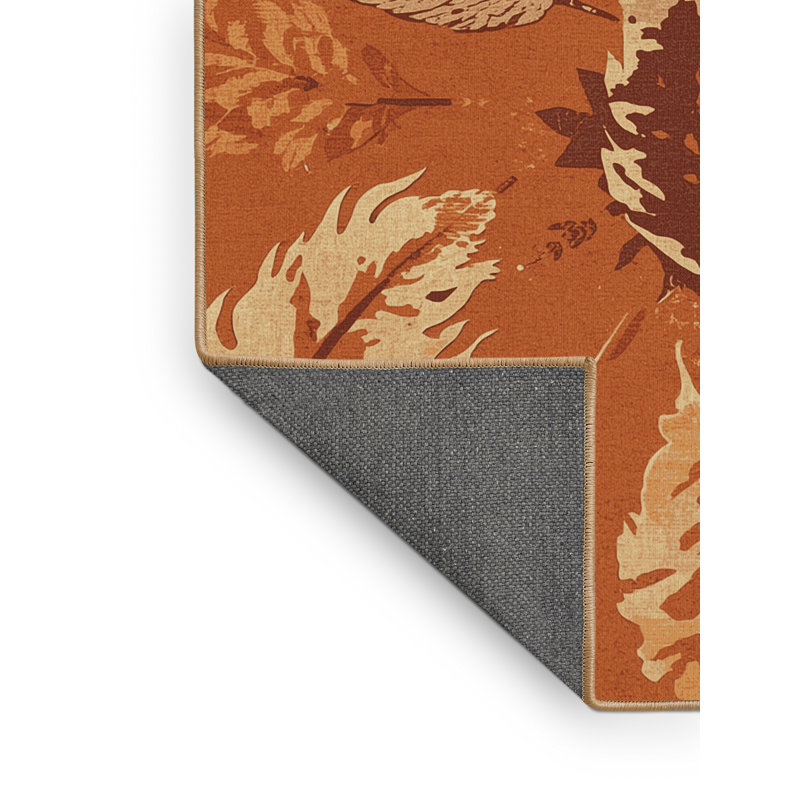 Tapis moelleux moelleux à motif abstrait moderne et contemporain de couleur gracieuse Finnell Thanksgiving, 5 x 8