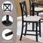 Ensemble de table de salle à manger 5 pièces à hauteur de comptoir en bois, table carrée avec 4 chaises rembourrées pour 4 personnes, style campagne moderne pour les petits espaces