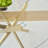 Modern 47" Round Dining Table for 4 6 People, Glass Kitchen Dining Room Table with Metal Cross Legs, Space Saving Circle Dinner Tables for Dining Room, Kitchen, Living Room-1402291902