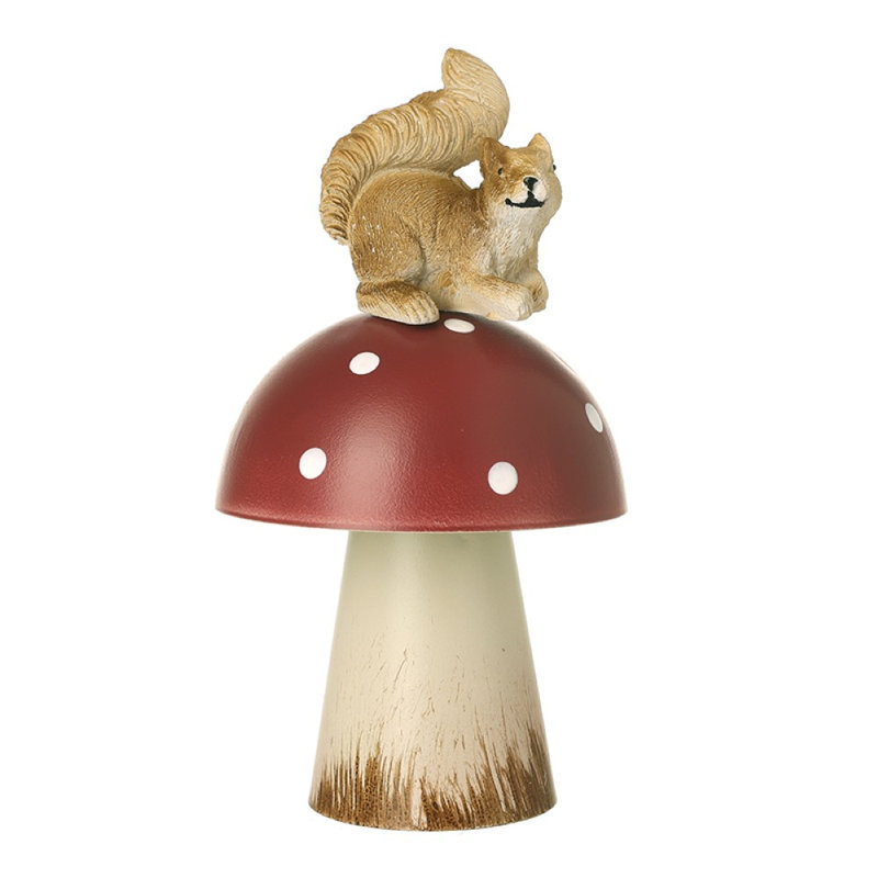 Squirrel on Toadstool Decoration