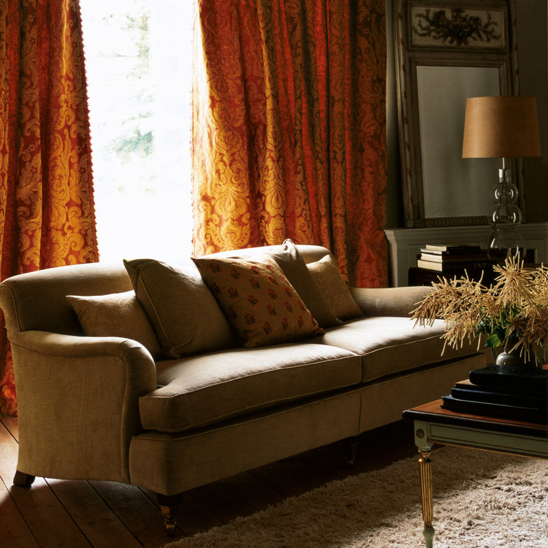 Brocatello Fabric, Red