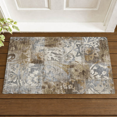 Tapis botanique intérieur / extérieur lavable à la machine Chantille ACN2915