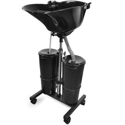  Portable Shampoo Bowl With 2 10l Bucket For Water Drainage For Salons & Home