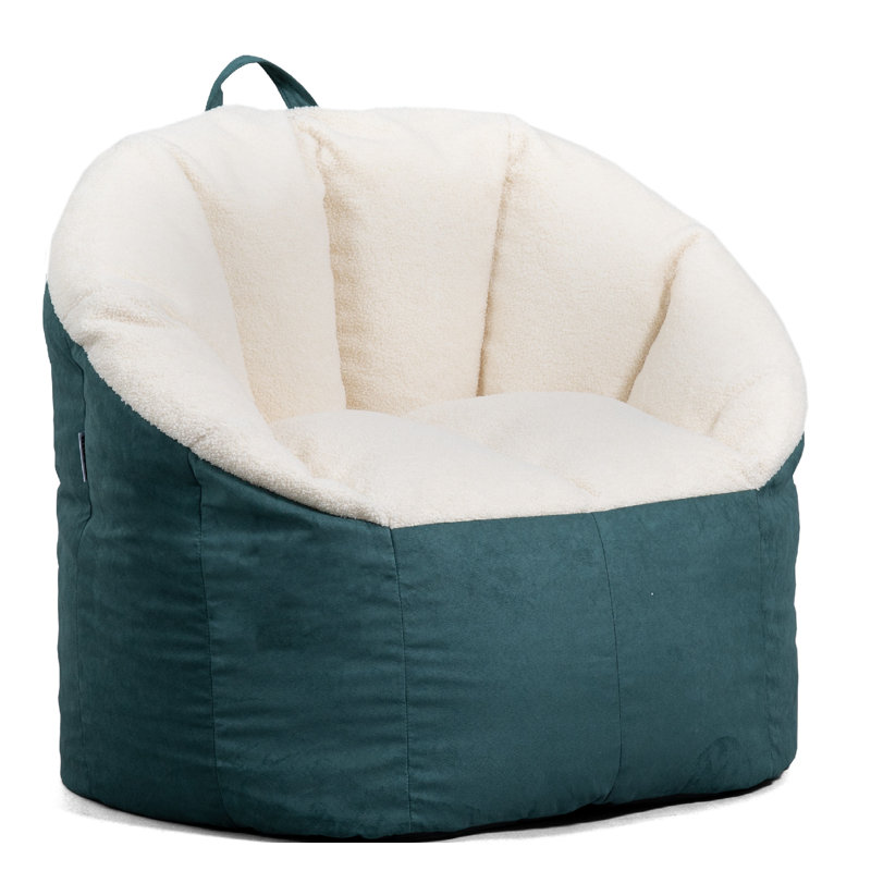 Fauteuil poire standard classique, 100 % polyester vert