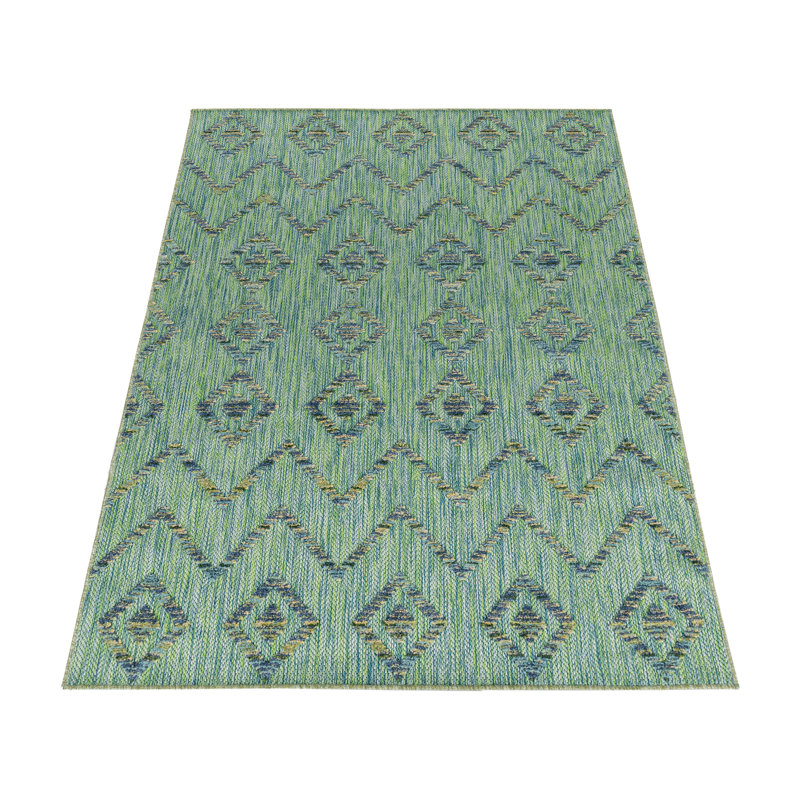 Reshawn Geometric Indoor / Outdoor Area Rug, Rectangle 200 x 290cm
