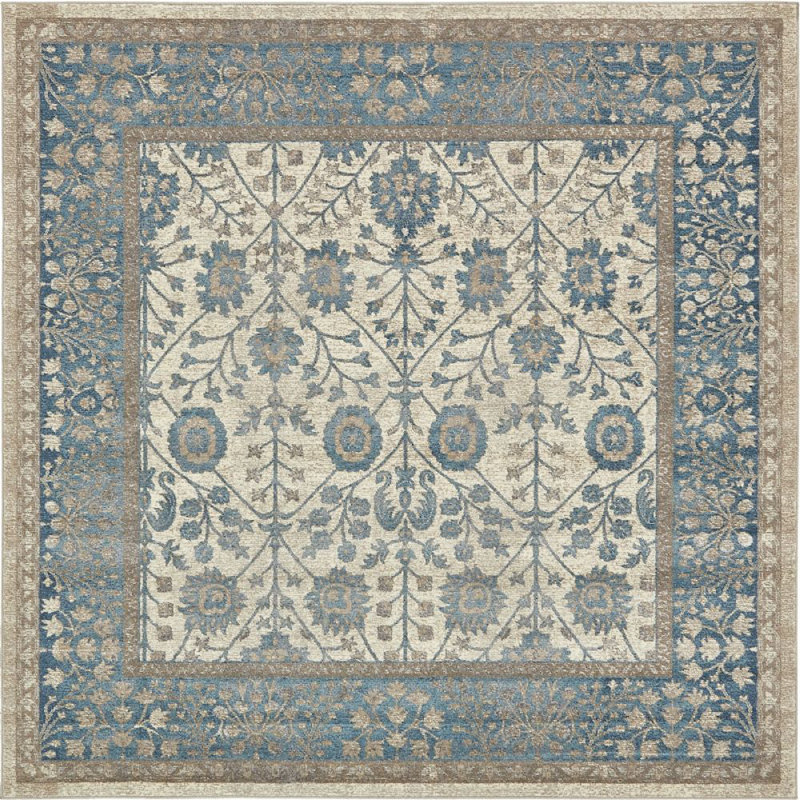 Linz Floral Indoor Rug, Square 5'