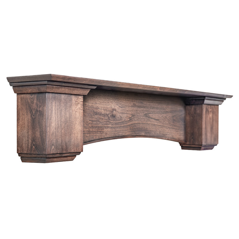 Lisbon Fireplace Mantel, 72", Brown Wood