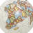 Mango Wood Educational/Geographic Earth White Globe