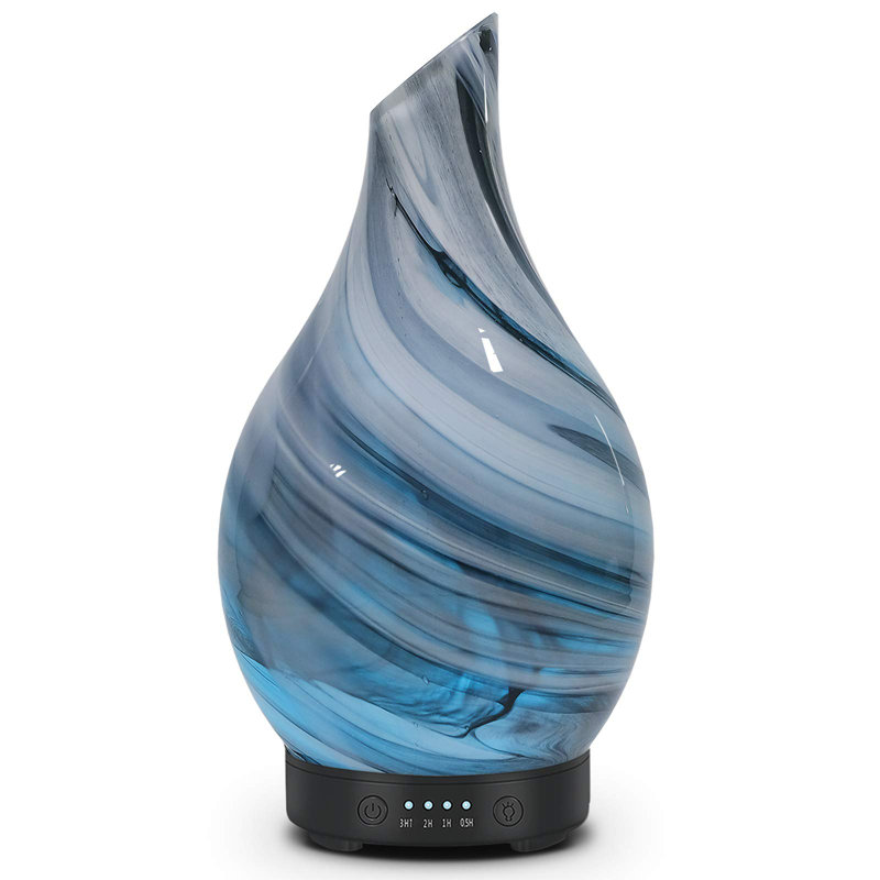 120ml Essential Oil Diffuser- Ultrasonic Aromatherapy Diffuser with Handmade BPA - Free Glass, Waterless Auto - Off