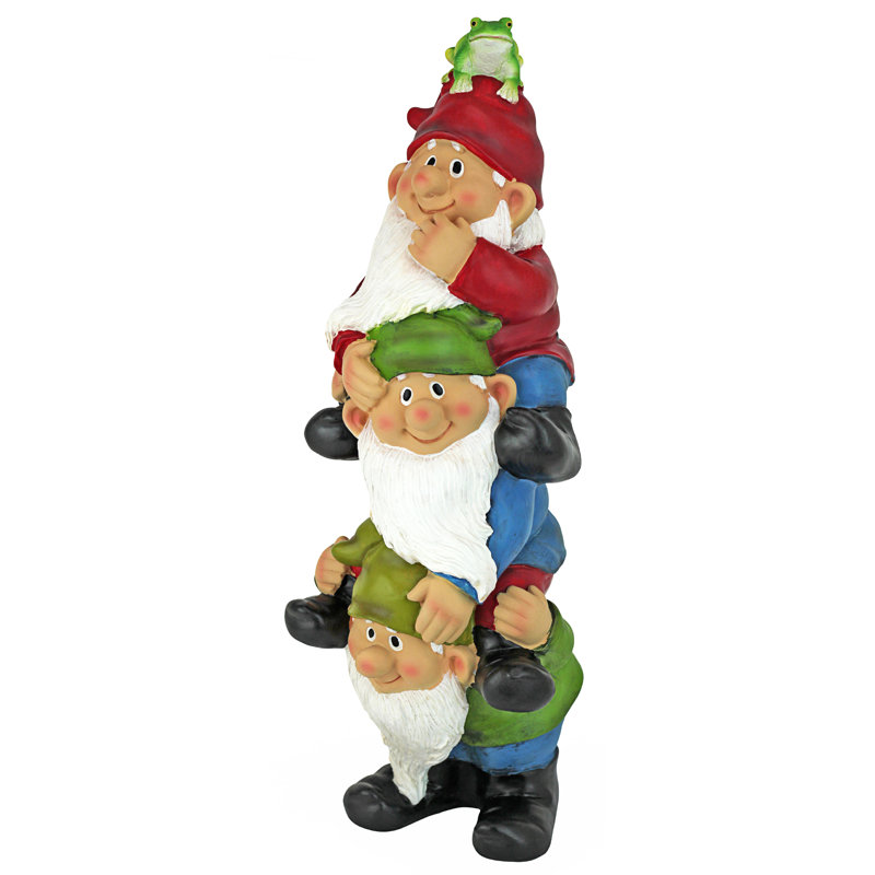 Statue tour des trois gnomes et grenouille