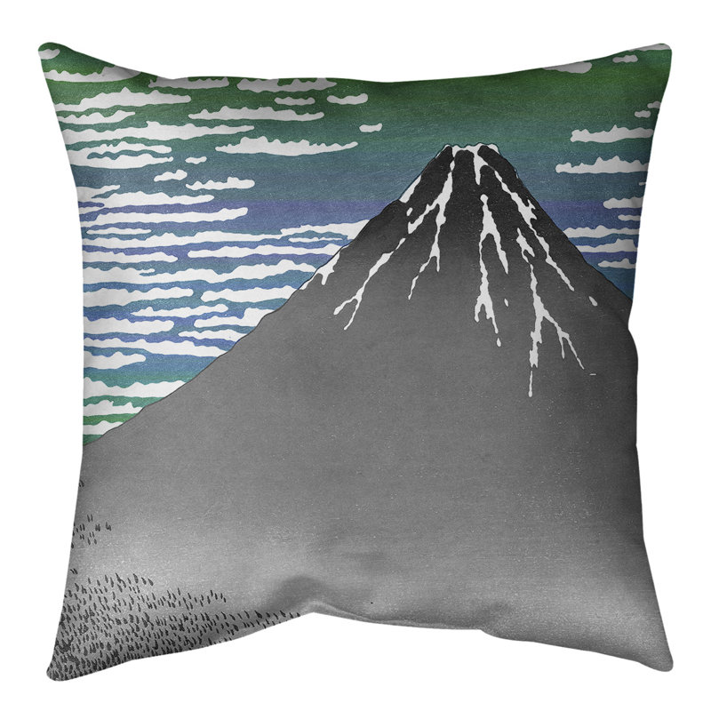 Coussin de sol matinal fin, 40 po x 40 po, Vert / bleu ciel