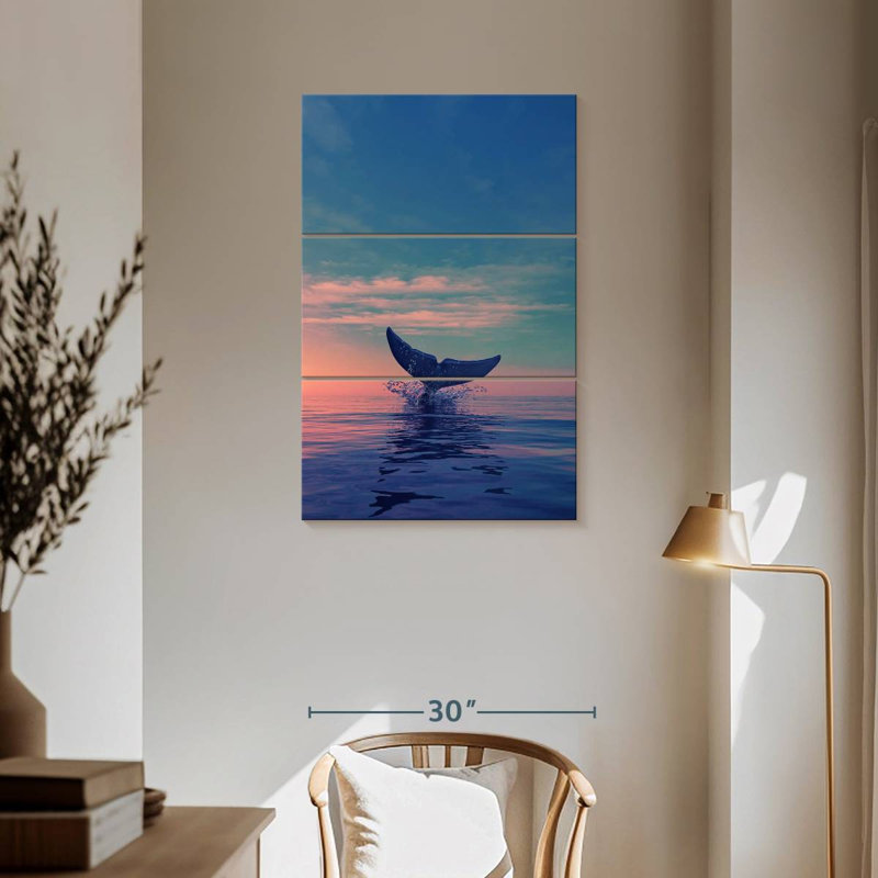 Brampt Whale Tail Diving, 57" H x 36" W