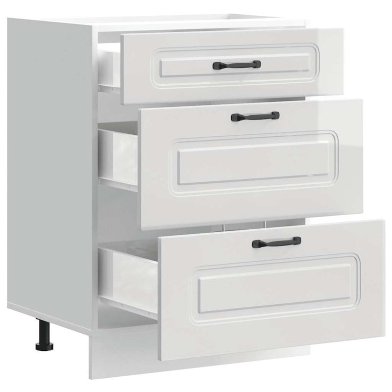 Badriya Standard Base Cabinet, High Gloss White