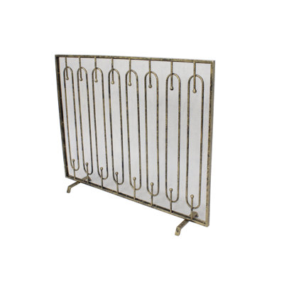 Bigvai 1 Panel Metal Fireplace Screen