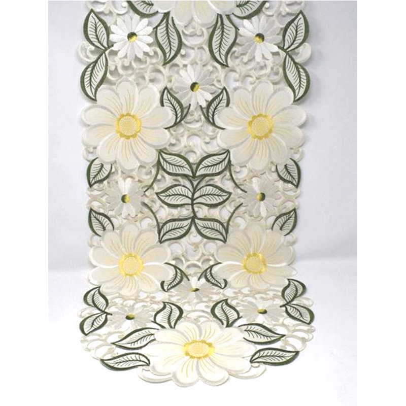Chemin de table ovale floral Proust, L 72 po x l 16 po