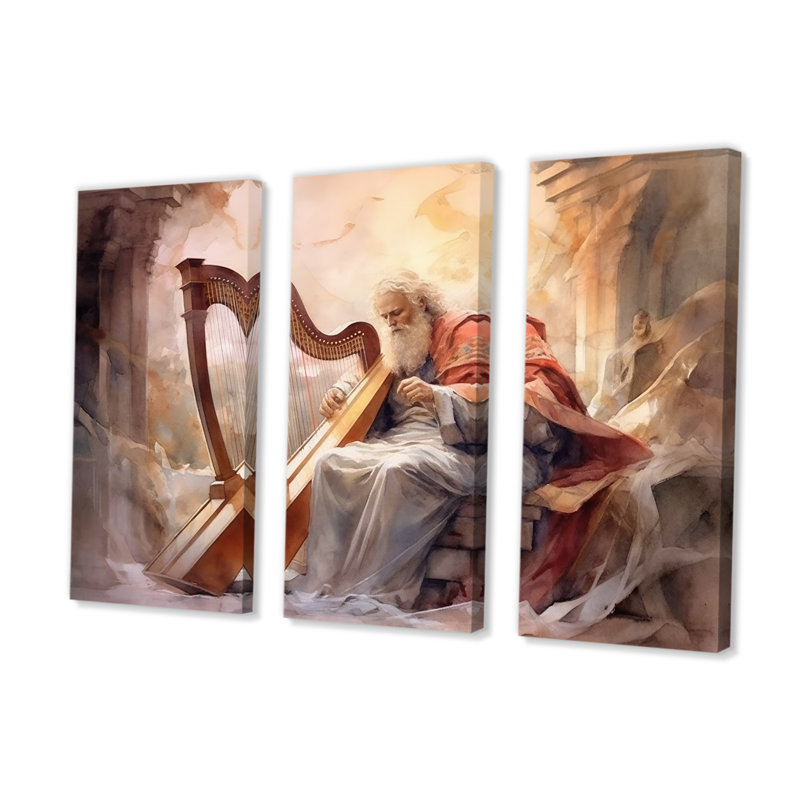 «Watercolor David Psalm», ensemble de reproductions d'art mural, H 40 po x l 60 po