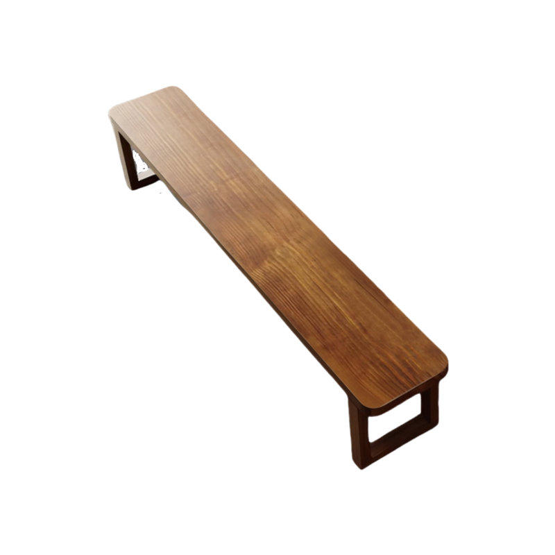 Solid Wood Brown Bench,  17.72" H x 70.87" W x 11.81" D