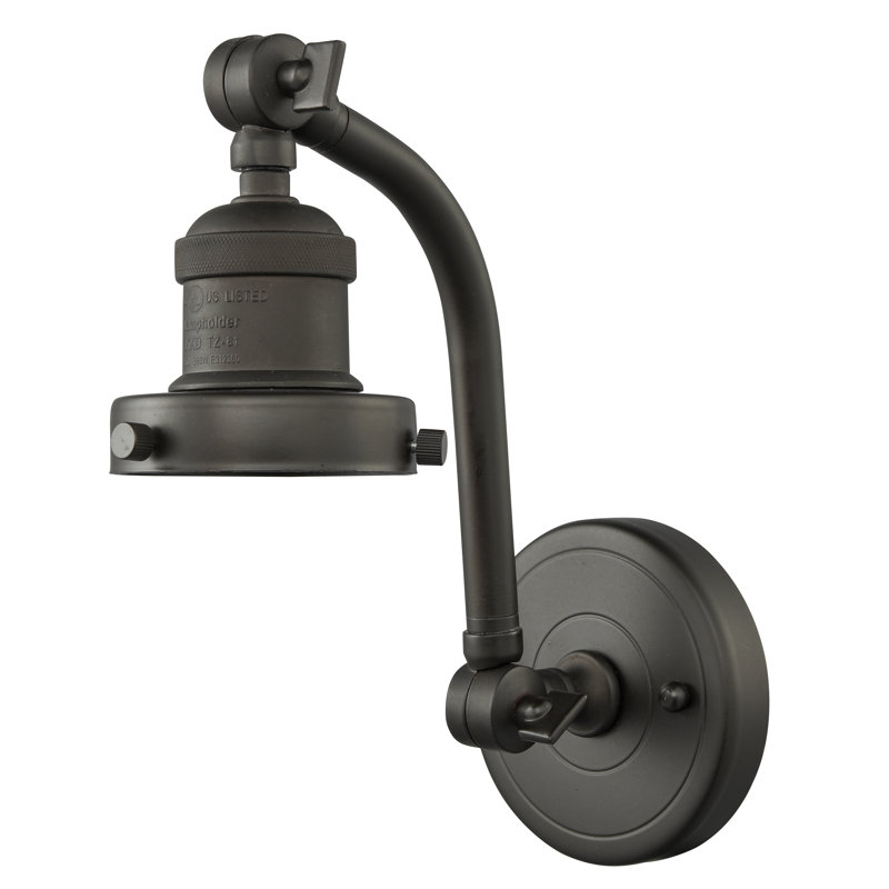 Applique murale à bras 1 lumière Burlingame, Ampoule DEL rétro à intensité réglable de 3 W, Chrome poli