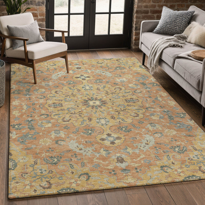 Tapis lavable à la machine intérieur / extérieur ACN2564, Blé, 2 pi 6 po x 3 pi 10 po