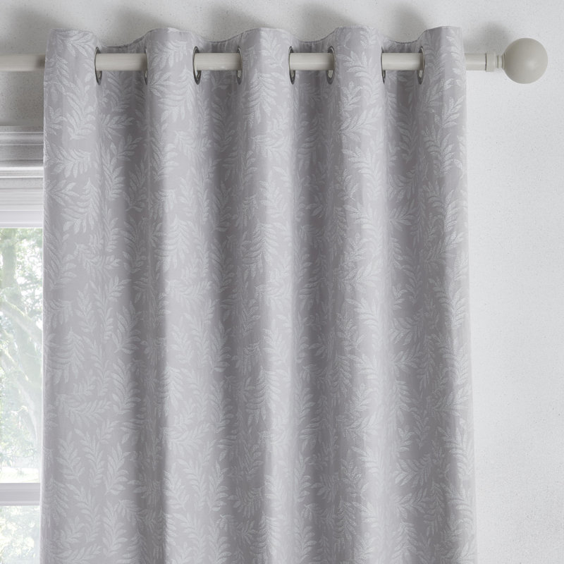 Bundine Cotton Blend Sheer Sliding Panel Pair, 168cm W x 229cm L, Silver