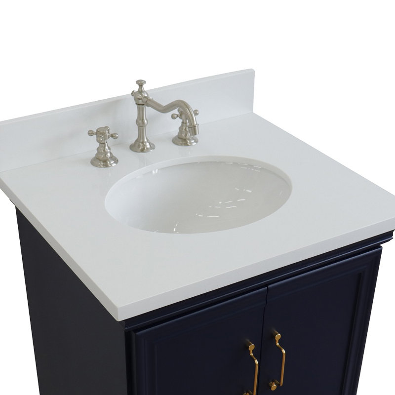 Ensemble de meuble-lavabo simple 25 po Gurrola, Bleu