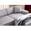 Élégant canapé d'angle en tissu gris clair 57,1 x 98,4 x 33,9 pouces | Structure en bois de hêtre et en bois aggloméré durable | Revêtement 100% polyester | 2 coussins inclus | Coussins confortables en mousse et en plumes | Design scandinave moderne-1793283064-1793283042