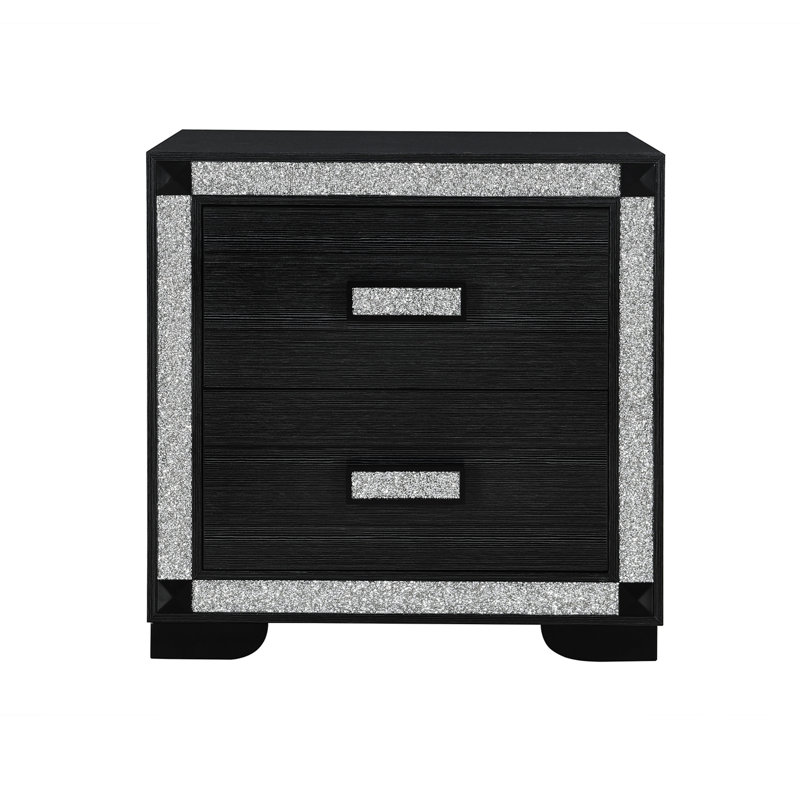 Table de chevet Soulmarie, Gris anthracite