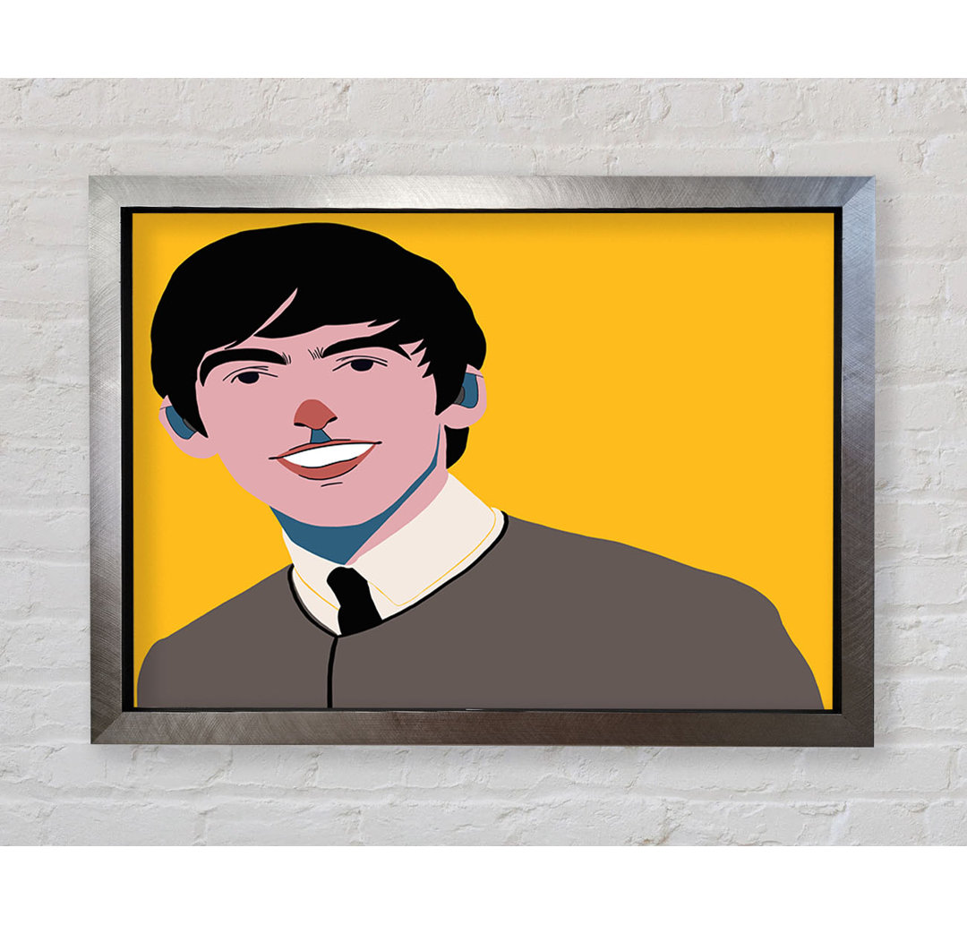 The Beatles On Yellow - Einzelne Bilderrahmen Kunstdrucke