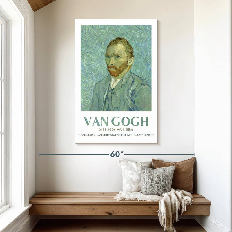 Autoportrait Van Gogh, affiche d'exposition, H 48 po x l 32 po