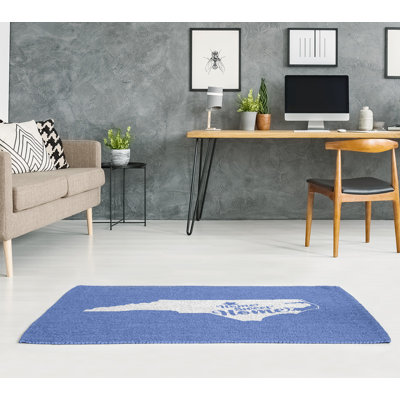 Tapis de maison bleu doux Durham