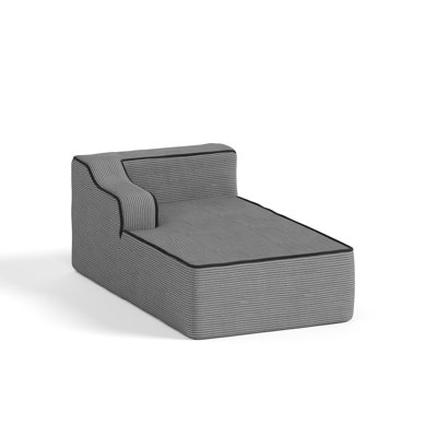 Gray Chaise Lounge With 2 Cushions