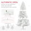 Arbre de Noël artificiel de 6 pi de hauteur, arbre de Noël non éclairé avec 1000 pointes de branches, ouverture automatique, base en acier, décoration des Fêtes pour bureau personnel, blanc