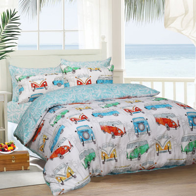 Thorp Polyester Graphic Print & Text Duvet Cover Set with Pillowcases Included
