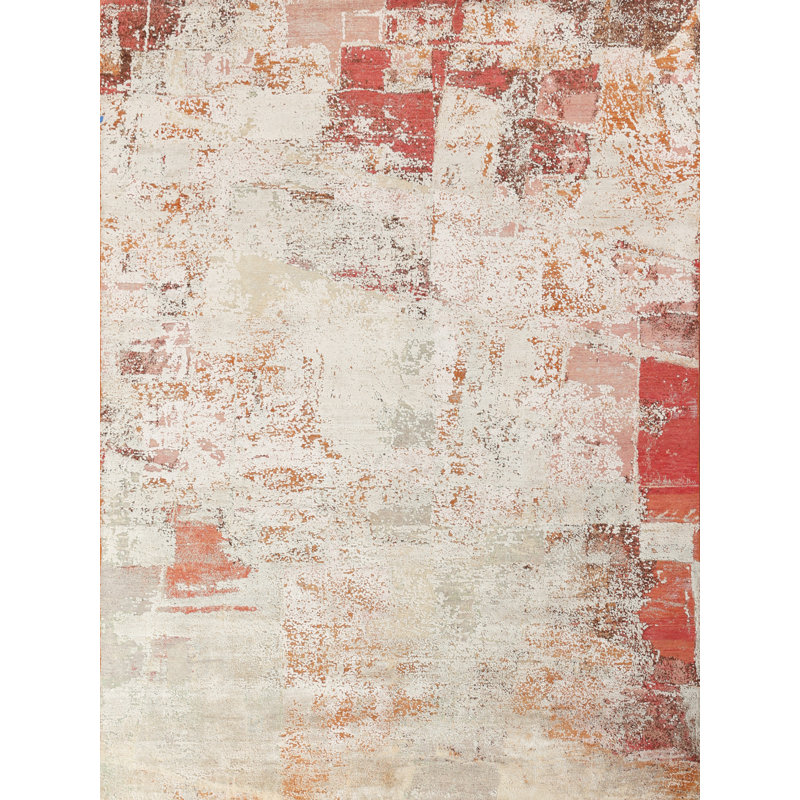 Handmade Silk Abstract Area Rug