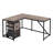L-Shaped Metal Base Computer Desk